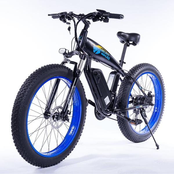 Green Wide Tire Snow Beach Cruiser Electric Bike 26 Inch Wear Resistant