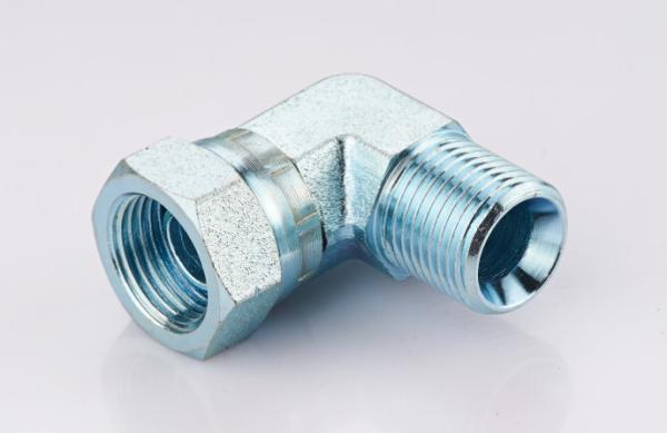 Elbow Bsp Thread Adapter  / Female 60 Degree Cone Fittings Stainless Steel