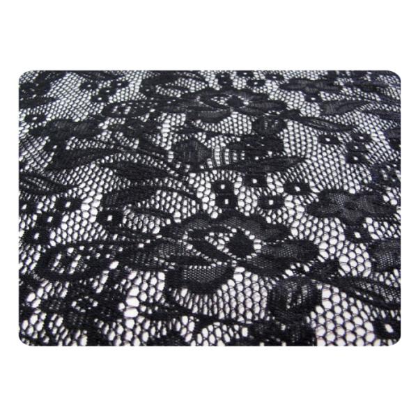 Black 100% Polyester Lace Fabric for Nightwear , Lingerie CY-CT8562