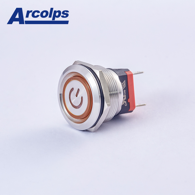 High Temperature 10A Push Button Switch 25mm Push Button Light Switch