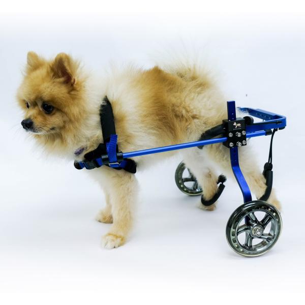 Blue Hind Leg Pet Dog Wheelchair With Mute PU Wheels Lightweight