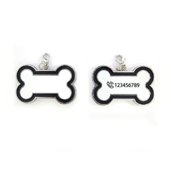 Sublimation Bone Dog Tags With Aluminum Metal Insert Blanks