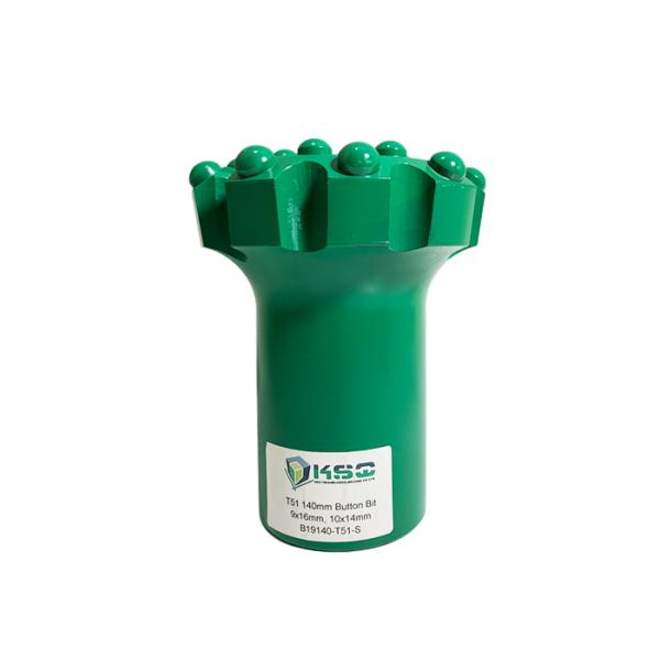 Diameter 140mm Rock Drill Button Bit Drop Center T51 Mining Bit with 19 Cemented Carbide Insert Buttons