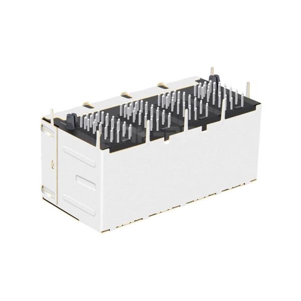 LPJ47403AWNL 10/100 Base-T 2X4 Port Ethernet RJ45 Jacks Tab Up Green/Green LED
