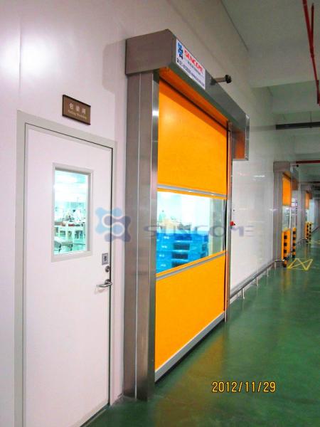 2.0mm Stainless Steel Frame Electric High Speed Doors With English Man-Machine Interface