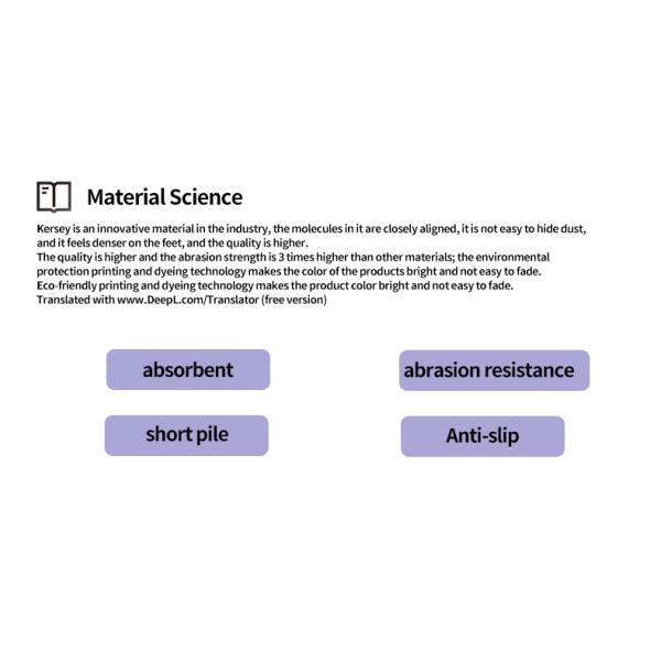 Simple Flower Kitchen Mat Absorbent and Wear-Resistant Long Strip Carpet for Household