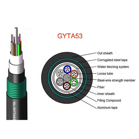 ISO9001 GYTA53 Outdoor Underground Direct Burial Single Mode Fiber