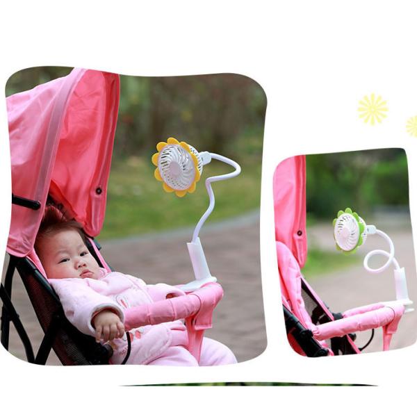 Sunflower clip fan Flexible tube clip rechargeable portable mini fan on clip