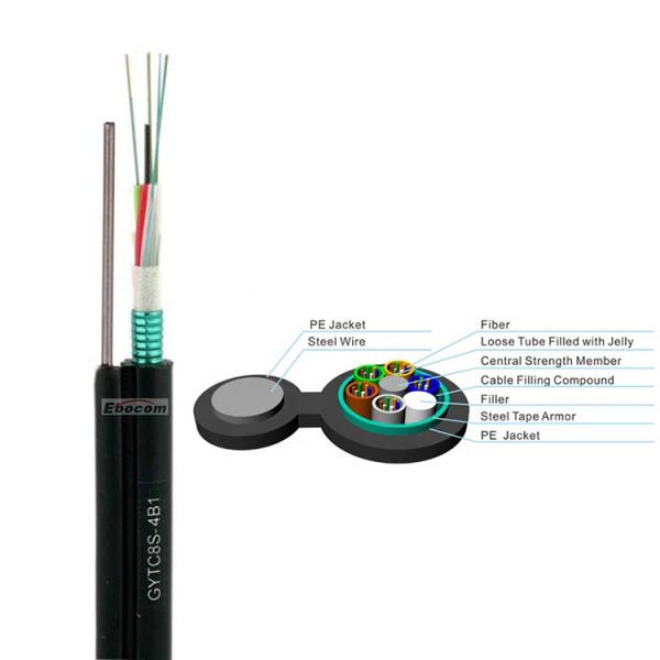 Внешний GYTC8A/S фигура 8 волоконно-оптический кабель G652D G657A1 G657A2 однорежимный 2 12 24 36 48 72 ядро стального провода
