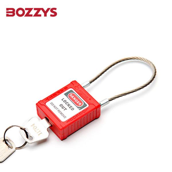 Industrial Cable Safety Padlocks Steel Wire Shackle Padlock ISO14001