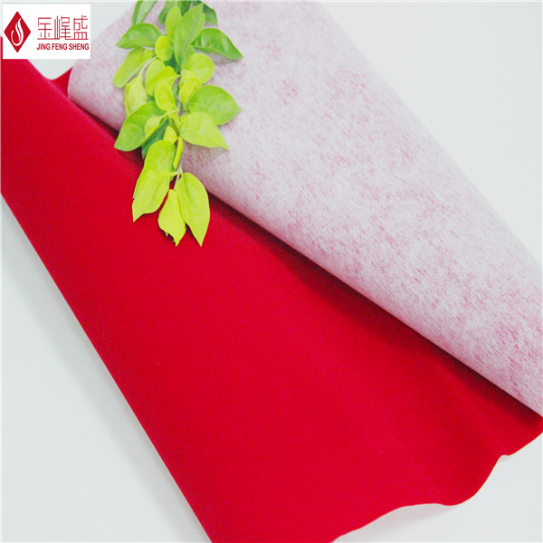 Antioxidant Red Velvet Flocked Fabric For Wine Box Lining , Paper Backing