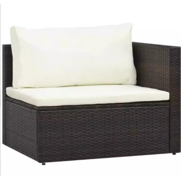 Indoor/Outdoor Furniture Sets Rattan All-Weather Washable Cushions with Coffee Table Rattan Sectional Sofa
