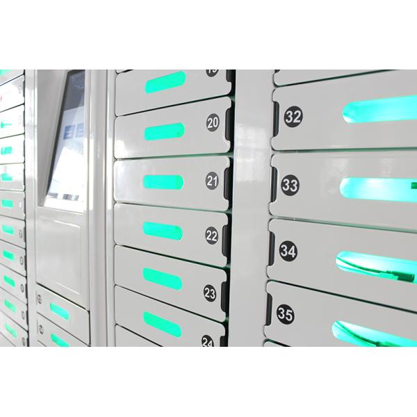 Коммерчески зарядная станция 240V телефона с рекламировать 40 дверей