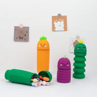 Carinoso soporte de lápiz de silicona niñas niños bolso de almacenaje estudiantes papelería