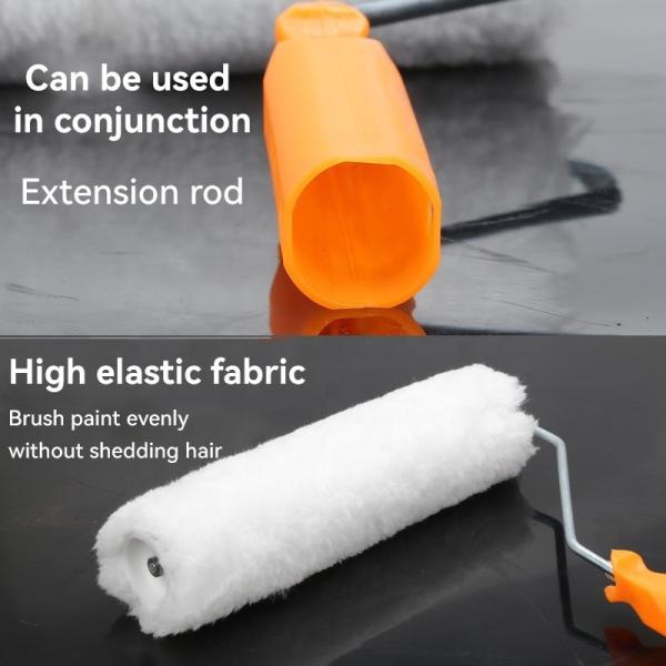 Conjunto de ferramentas de escovas de borracha de rolos de 6 customizadas para pintura de máquinas de decoração de casa de padrão 3D