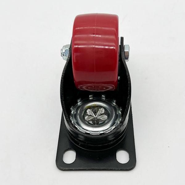 2 Inch Red Polyurethane Swivel Light Duty Caster Wheels with brake