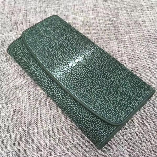 Authentic Smooth Stingray Skin Lady Large Wallet Genuine Leather Female Clutch Coin Purse Women Long Card Holders