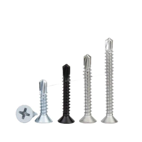 Metric Cross Flat Bugle Head Self Drilling Screws Finos Fio Grosso Self Drilling Roof Screw
