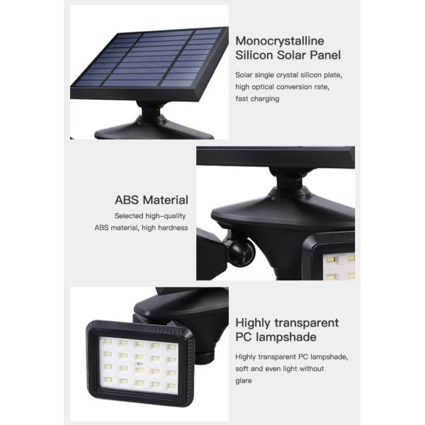 Bright Solar Spot Lights Outdoor IP65 Waterproof 8 Pack Adjustable Landscape Spotlights