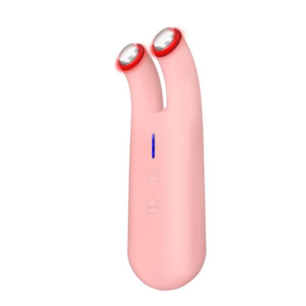Massager facial branco da beleza da C.C. 3.7V 3.5W RF EMS do rosa 95g