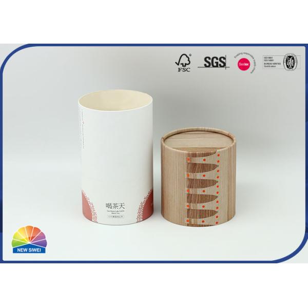 Выдвигать трубку бумаги с покрытием 157gsm упаковывая изготовленный на заказ логотип золота