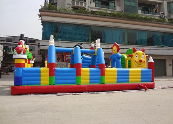 0.55mm PVC Tarpaulin Flower Fairies Inflatable Fun City Playground For Fun Games