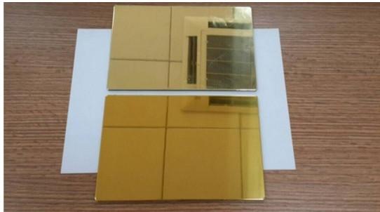 1500mm Width Mirror Aluminum Composite Panel 4mm Panel Thickness 0.4mm Aluminum Thickness