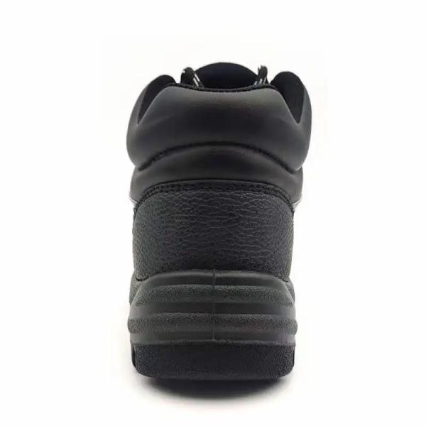 Chaussures de sécurité industrielles en PU en cuir noir