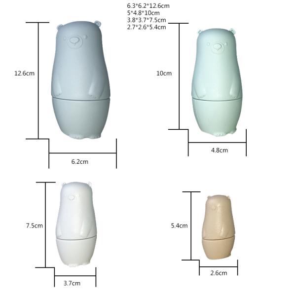 Waterproof Stacking Children'S Educational Toy 4 Piece Russian Nesting Dolls