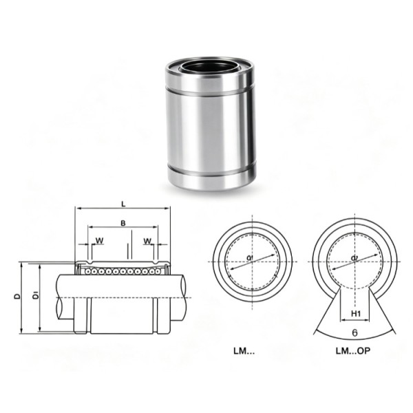 Factory High Quality Linear Bearing LM5UU 4*5*10mm 3D Printer Mini Linear Bearing