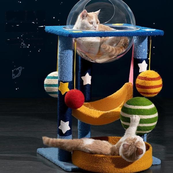 Cat House Cat Tree Multi Color Cat Scratcher Board for Cat Toy and Crawling Frame