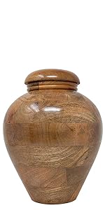 Memorials Wooden Urns For Human Ashes Adult Male/Female - Real Wood Cremation Urn For Ashes Adult Men/Women