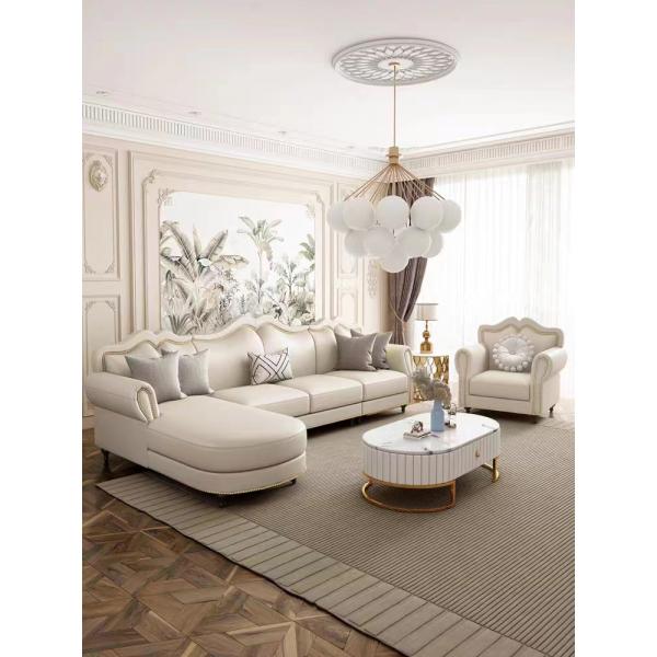 Canto nórdico luxuoso Sofa Hotel Home Modern de pano em forma de L