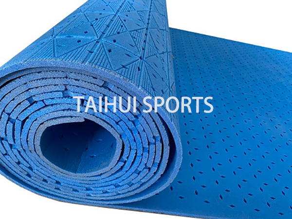 FIFA Certified Shock Pad Underlay with Diamond Hole Design for Customized Length Artificial Grass Sports Fields