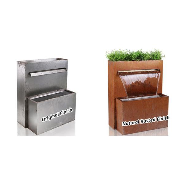 Многофункциональные орнаменты сада металла водопада Corten стальные с плантатором