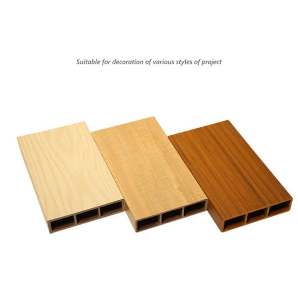 CNAS Bathroom WPC Hollow Tube 100x25mm Waterproof Wood Fire Resistance