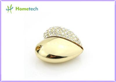Commande en cristal d'instantané d'USB de coeur de bijoux faits sur commande