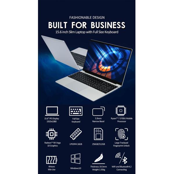 Ноутбуки R73700U 2.3GHZ-4.0GHZ DDR4L 8GB 16GB SSD256GB 512GB FCC AMD Ryzen