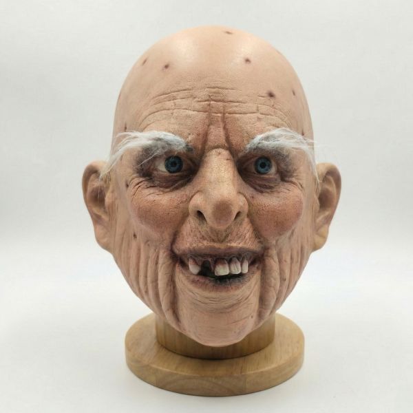 Realistic Human Appearance Latex Full Face Covering Mask One Size Fit Most for Professional Entertainment