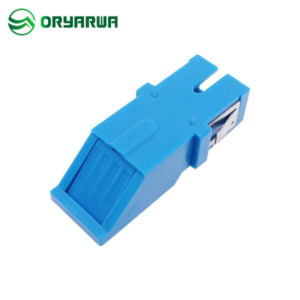 Flange Inner Shutter SC Fiber Optic Adapter Push In Type RoHS Approved