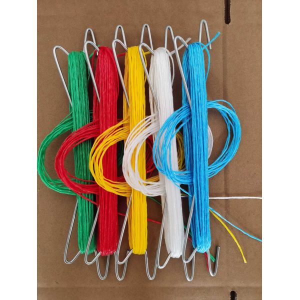 Tomato Support O Hook Trellising Hook Pre-wound with 20m UV Resistant Polypropylene Twine and Durable Nylon Iron Construction
