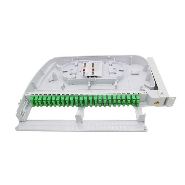 Rack Mounted 19 Rotary 24 Port ODF Fiber Optic Patch Panel