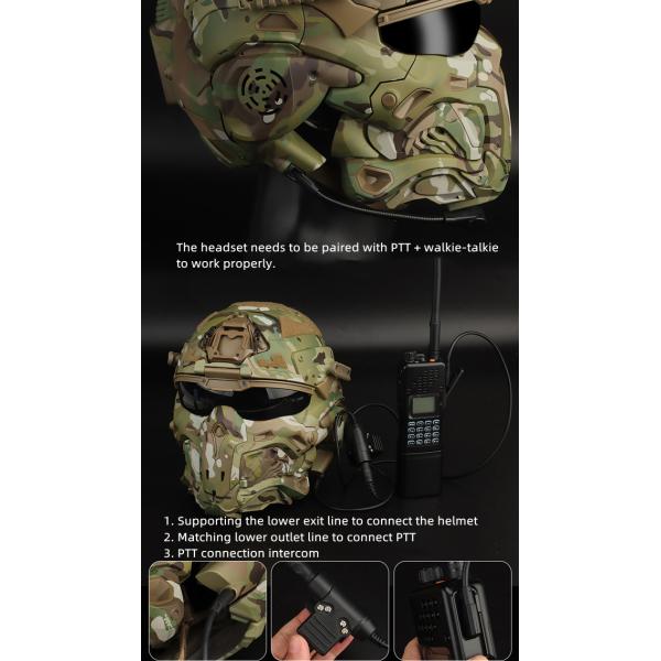Anti Fog W Assault Tactical Ballistic Helmet Built In Communication 1.9kg