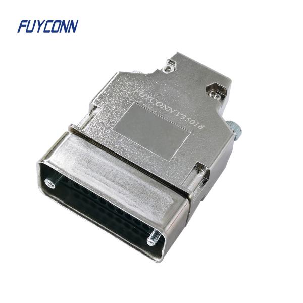 L Shape Plastic Housing 34 Pins Female Crimping V.35 Router Connector with Shield Shell