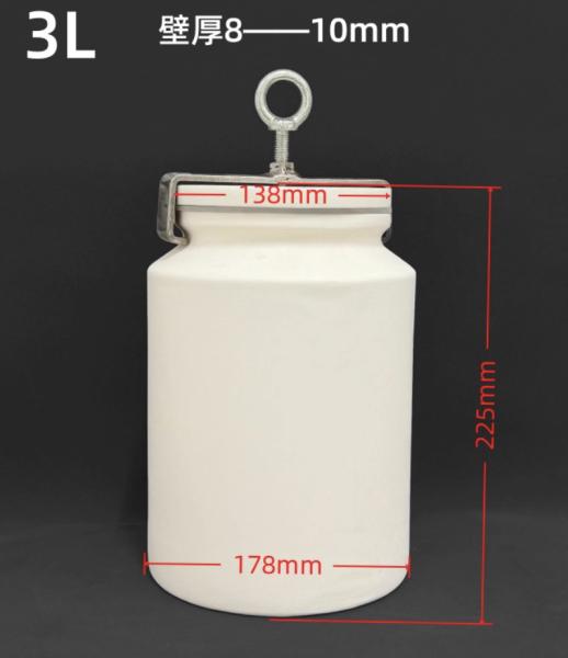 Envases para moler de corindón de aluminio de tipo de rodillo horizontal con accesorios de montaje