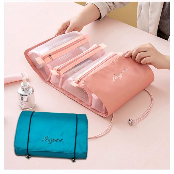 Brushes Lipstick Storage Cosmetic Bag Organizer Travel Nylon Mesh Toiletry Bag