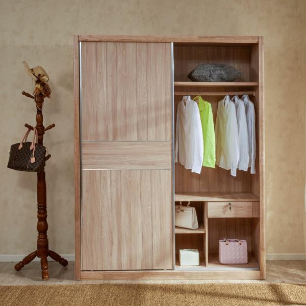 O vestuário da cama da porta deslizante de grupos de quarto do vestuário dos armários embutidos do MDF ajustou 1708x600x2155mm