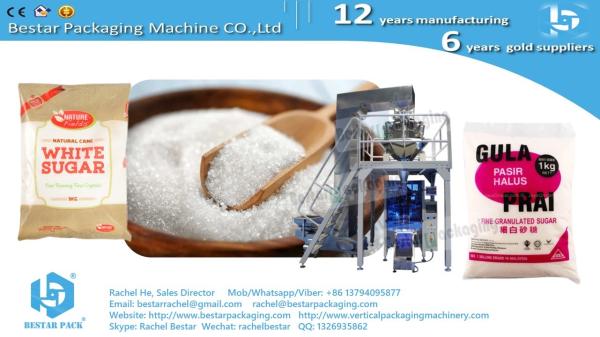 Granulated white sugar 1000g PE pouch automatic weighing and packaging machine