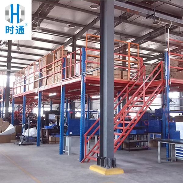 Q235B/Q345B Steel Mezzanine Platform with 300-800kg/㎡ Bearing Capacity and