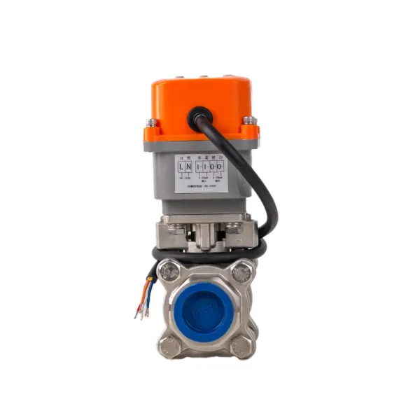 Miniature Electric 304/316 Stainless Steel Threaded Ball Valve for Automated On/Off and Flow Regulation in Chemical Fluids